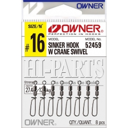 OWNER  SINKER HOOK W CRANE SWIVEL